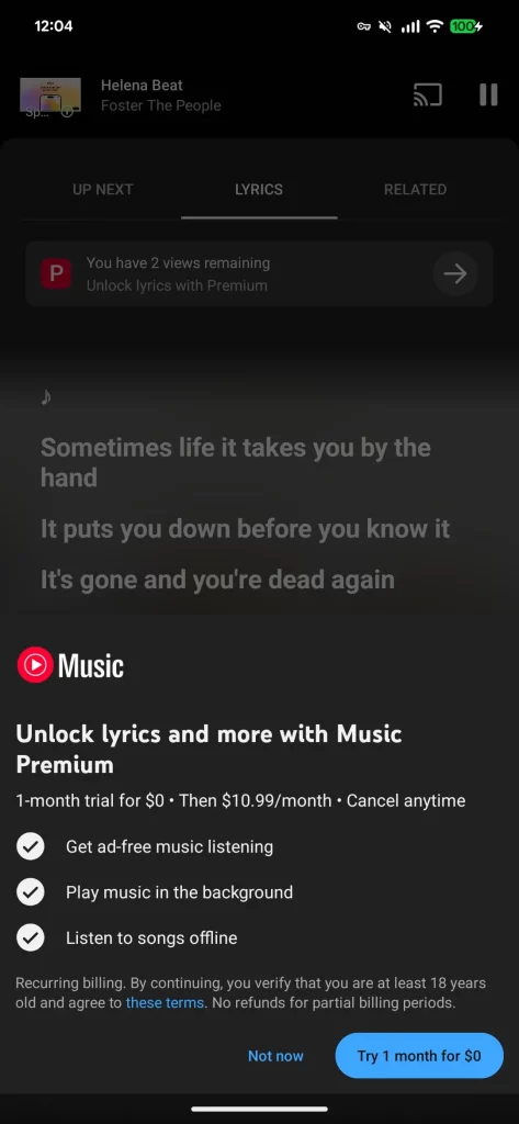 youtubemusic lyric2