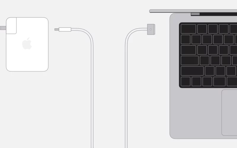 charge macbook with usb c to magsafe 3 connection diagram