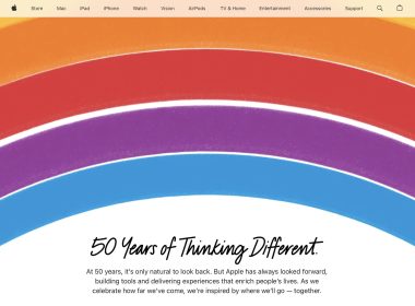 50th anniversary apple homepage