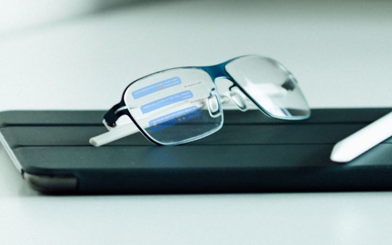 Glasses and iPad