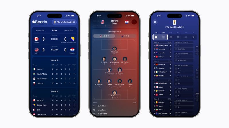 Apple Sports FIFA World Cup 2026