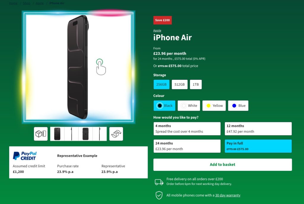 asda iphoneair