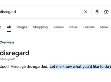google ai overview disregard