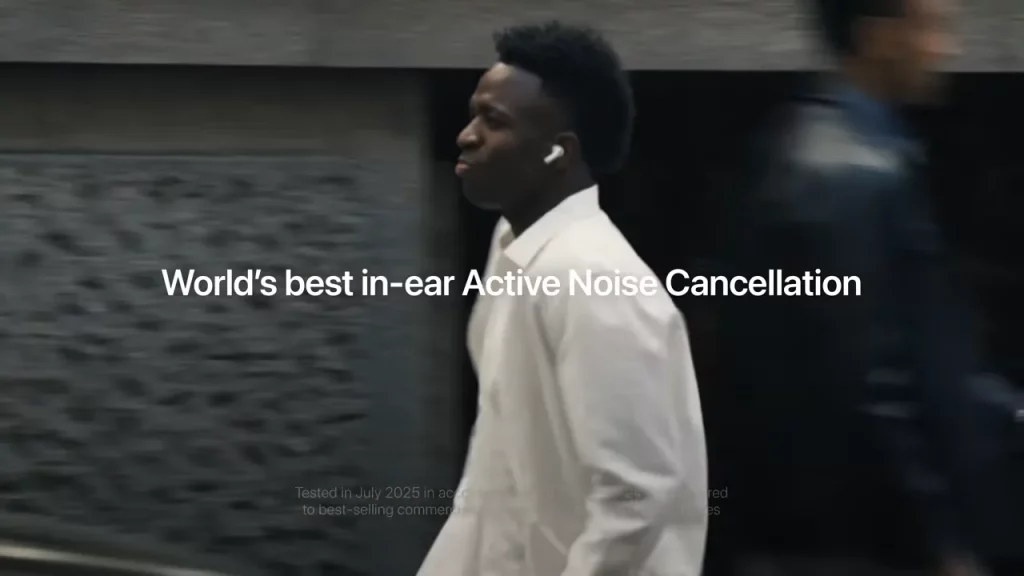 AirPods Pro 3 starring Vini Jr. with the worlds best in ear Active Noise Cancellation 0 27 screenshot
