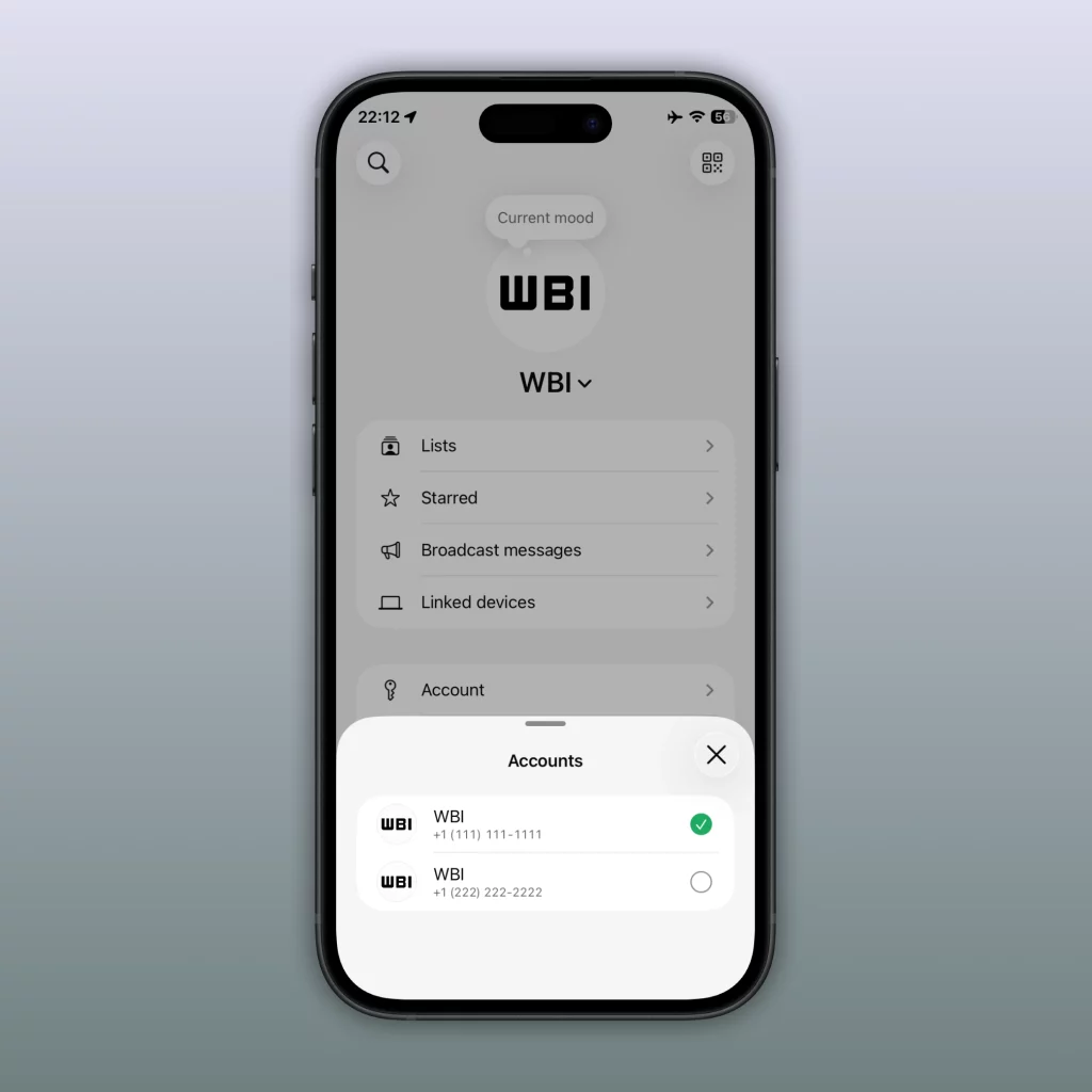 WA WHATSAPP MULTIPLE ACCOUNTS FEATURE IOS