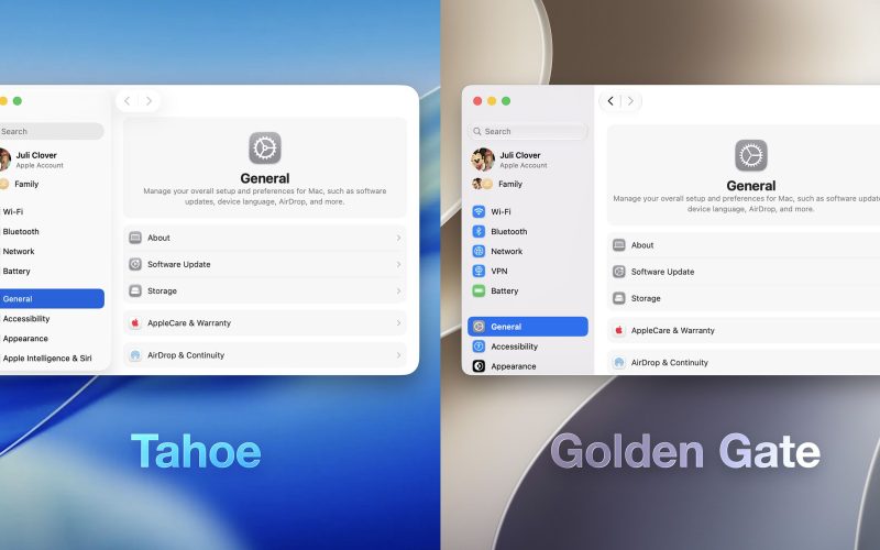 macOS 26 vs 27 Unified Sidebar