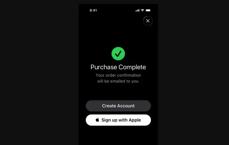 signup with apple