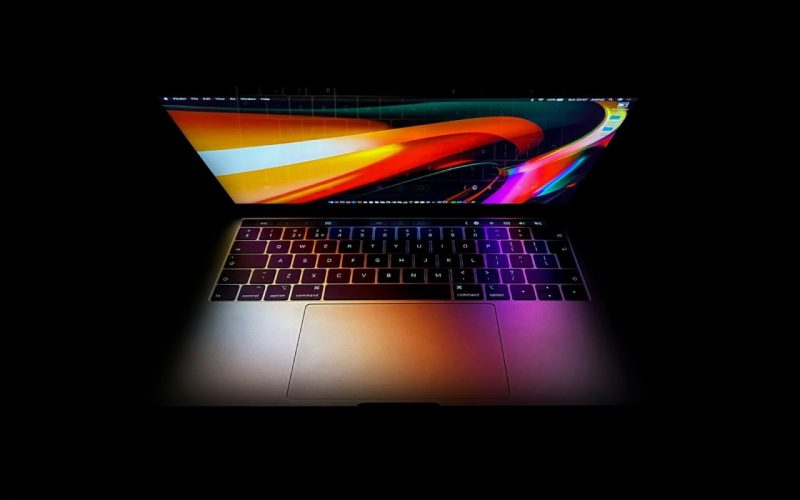 MacBook Pro Touch Bar Gold Glow